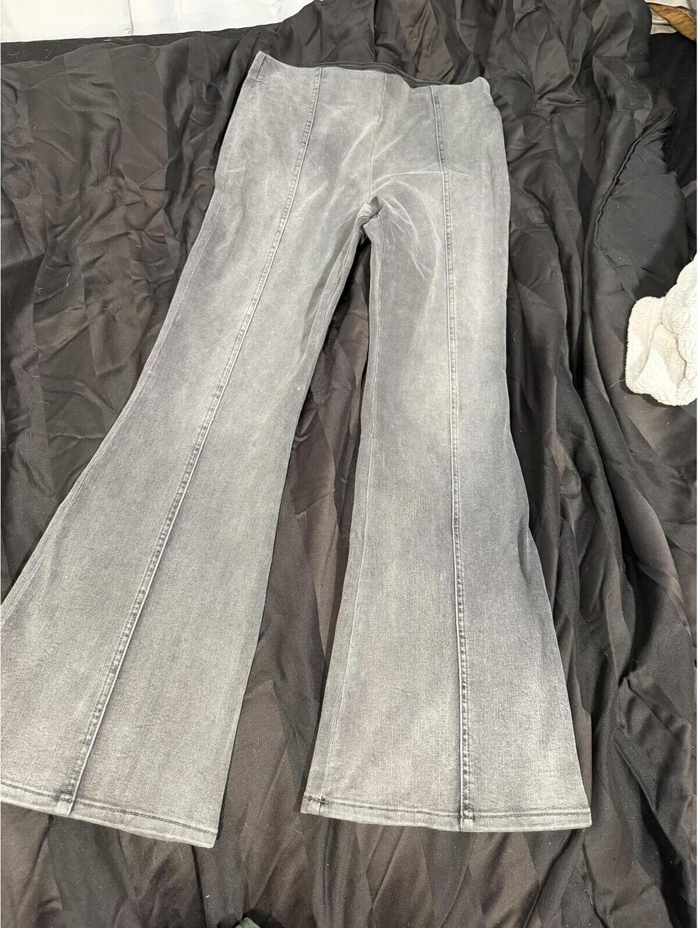 Lee Heritage‎ Women's Heritage High Rise Pull On Flare Jeans storm Gray Sz M